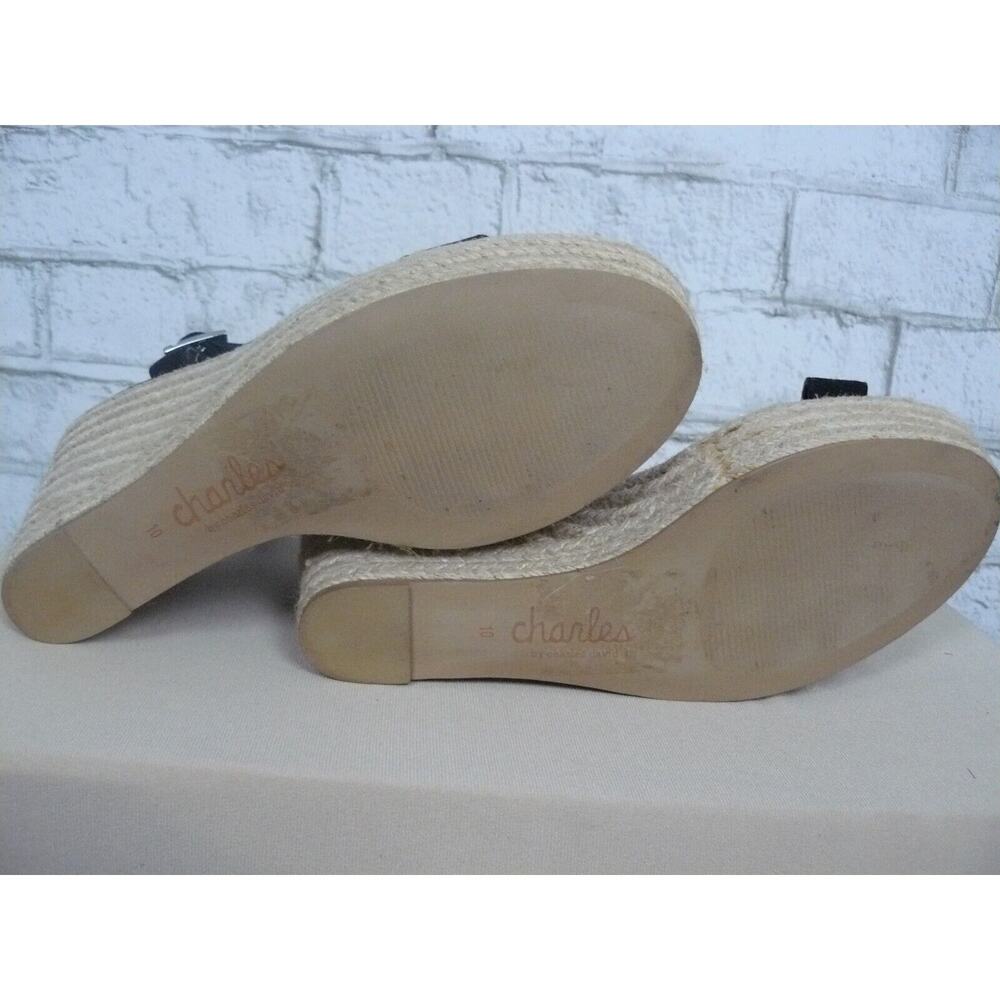 Charles by Charles David Black Espadrille Platform Sandals 10 NEW - Picture 6 of 7